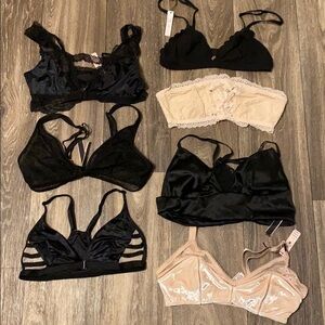 Victoria secret bralettes 7 piece black & …